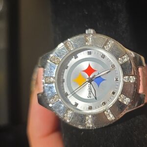 Steelers Women's Silver Watch